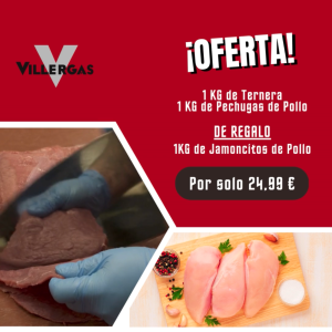 Oferta de ternera y pollo
